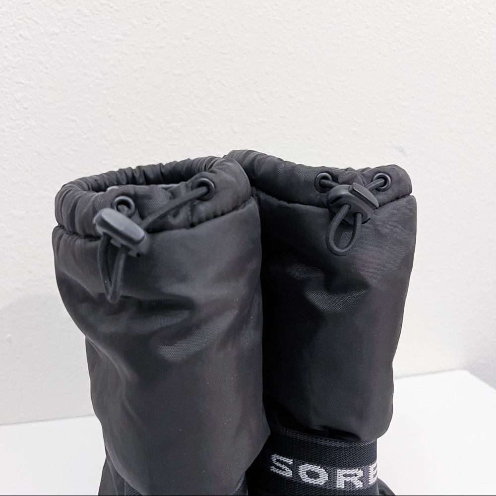 Sorel Cub Winter Insulated Rubber Sole Black Snow Boots Y7 W8.5 - Picture 13 of 16